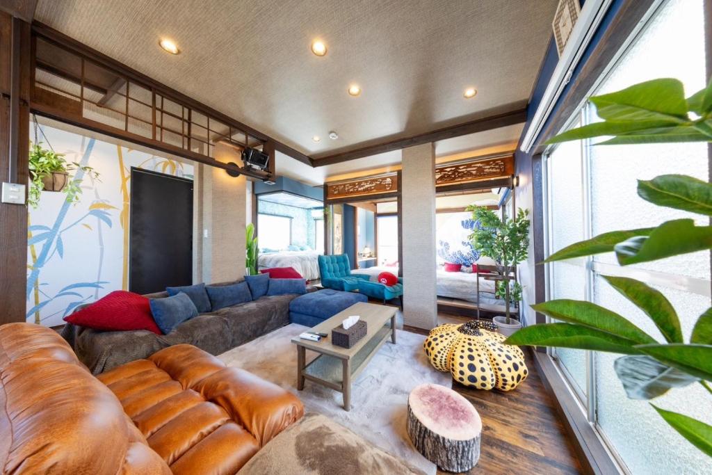 Χώρος καθιστικού στο Japanese Modern Great Access Shinjuku 4Bed