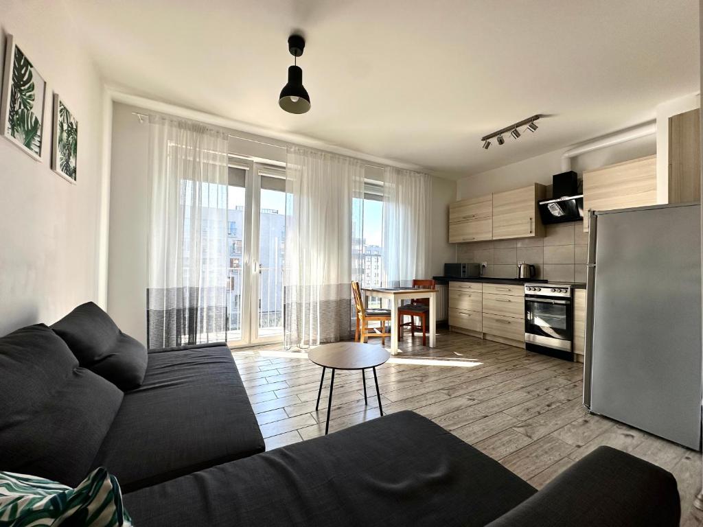 Kuchyň nebo kuchyňský kout v ubytování Zakładowa Apartment - Balkon & Lift