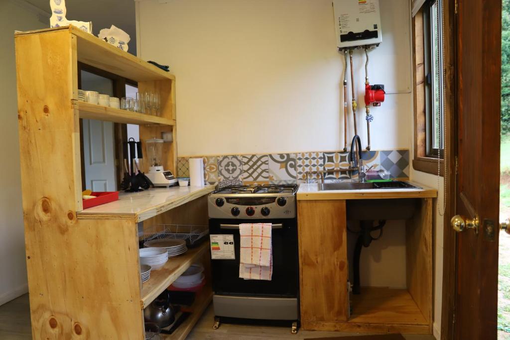 Cabañas Rio Tolten, con tinaja, sendero, actividades