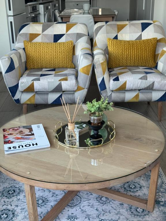 Posezení v ubytování 214 Executive Suite,