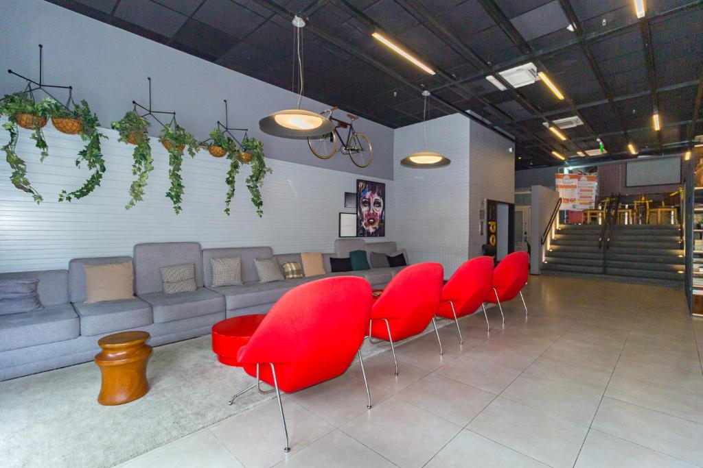 Posezení v ubytování Flats Prime – Alpha Stay | Alphaville – Barueri – SP