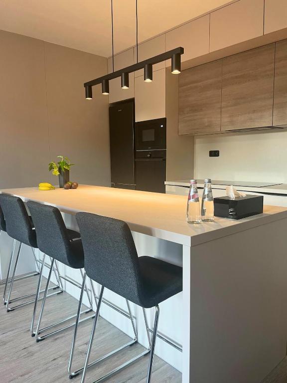 Kuchyň nebo kuchyňský kout v ubytování Moderní apartmán Vila Domus
