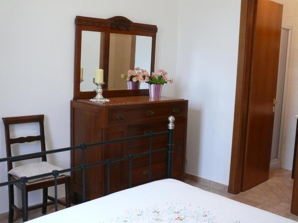 Postel nebo postele na pokoji v ubytování Antica Bottega di Vinci