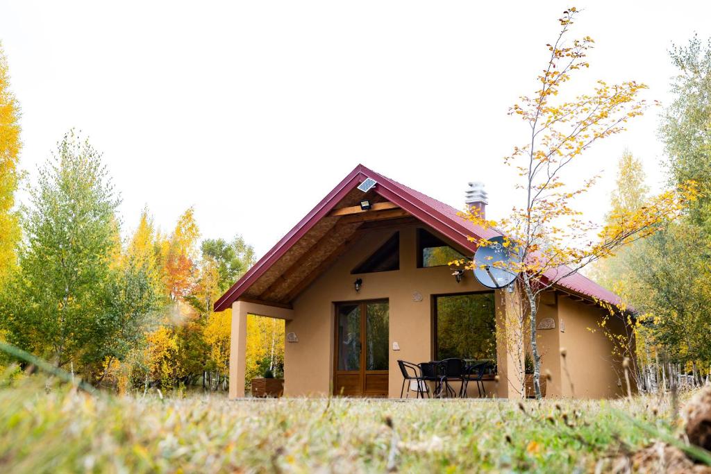 una pequeña casa en medio de un campo en House 28 Brezna, en Plužine