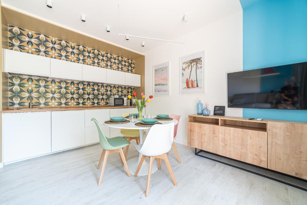 TV a/nebo společenská místnost v ubytování Casalmare Giulianova Scirocco - Maestrale