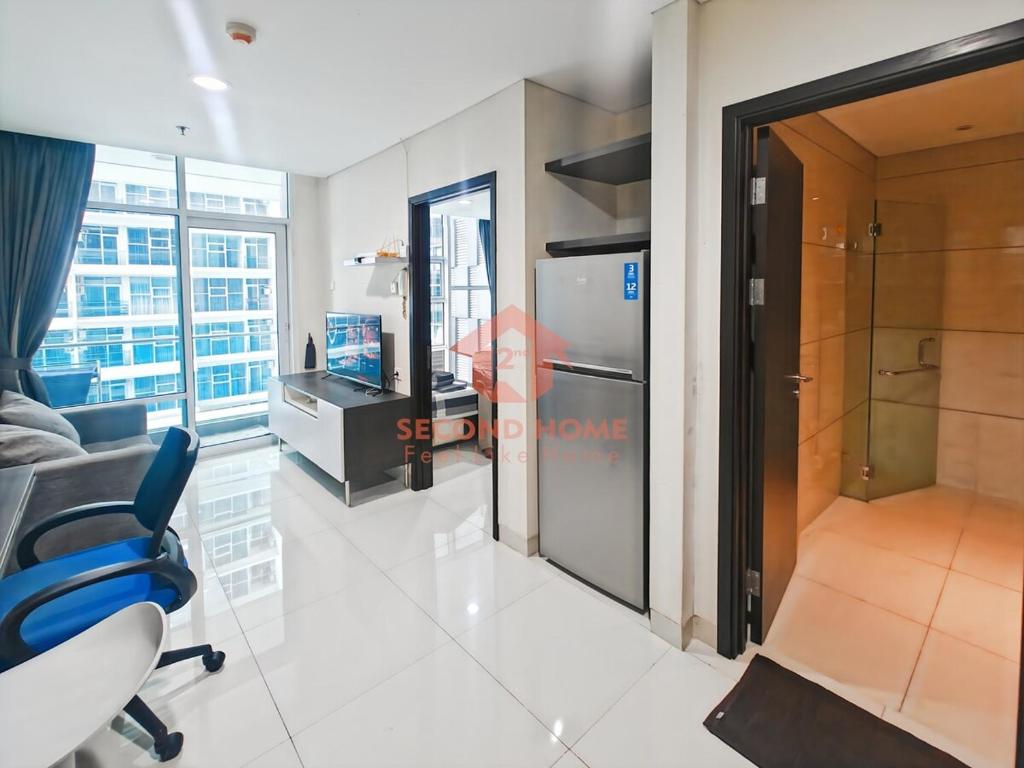 Η κουζίνα ή μικρή κουζίνα στο Cozy 1BR Brooklyn Apt Alam Sutra Pool, Gym