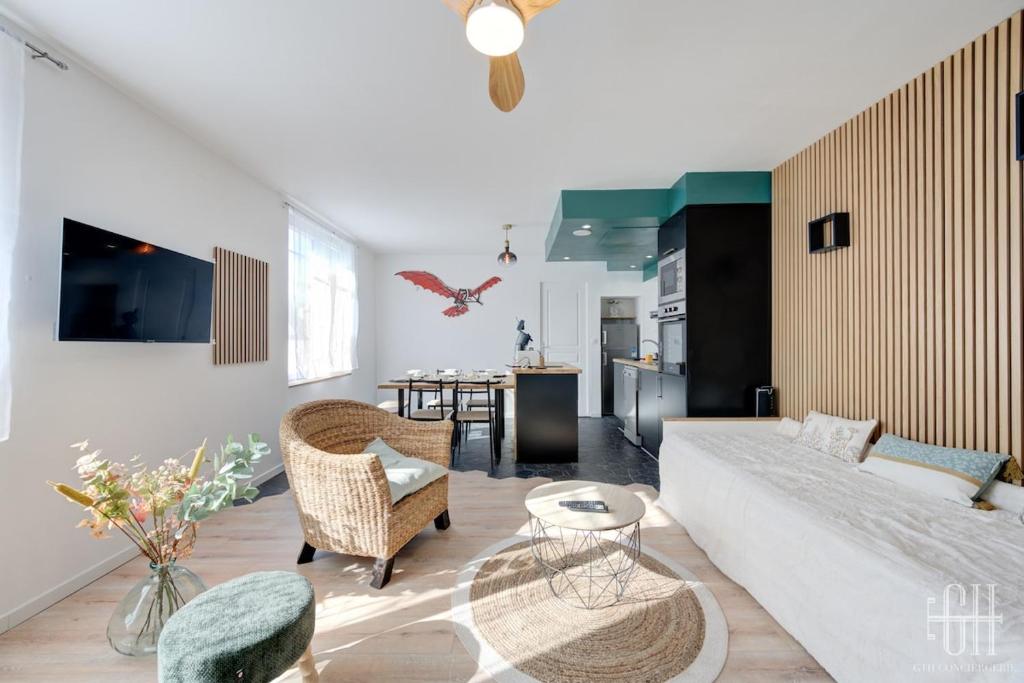 Un lugar para sentarse en La Terrasse De Leonardo - 6V - 2 min du château