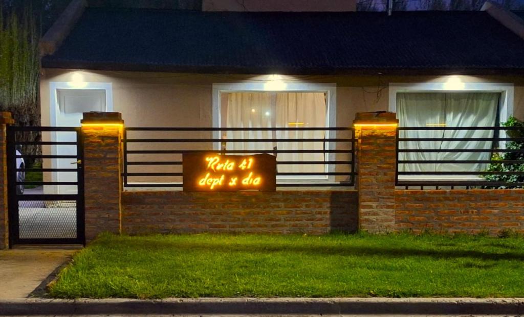 a home with a sign that says you are my dad at departamento por dia ruta 41 3 in Los Antiguos