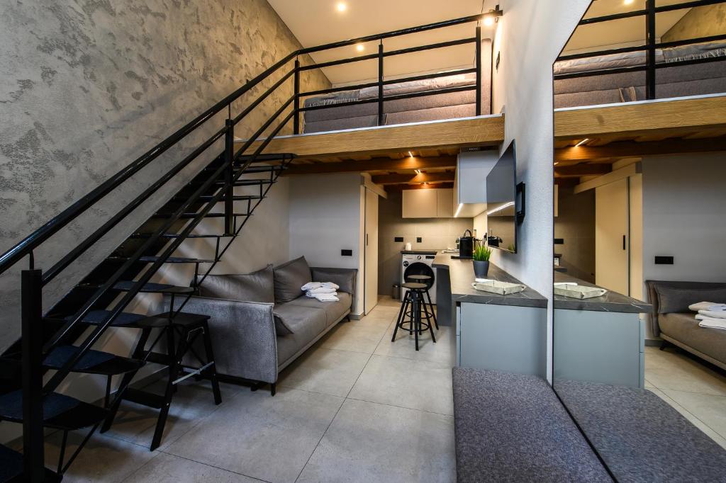 Χώρος καθιστικού στο D-loft