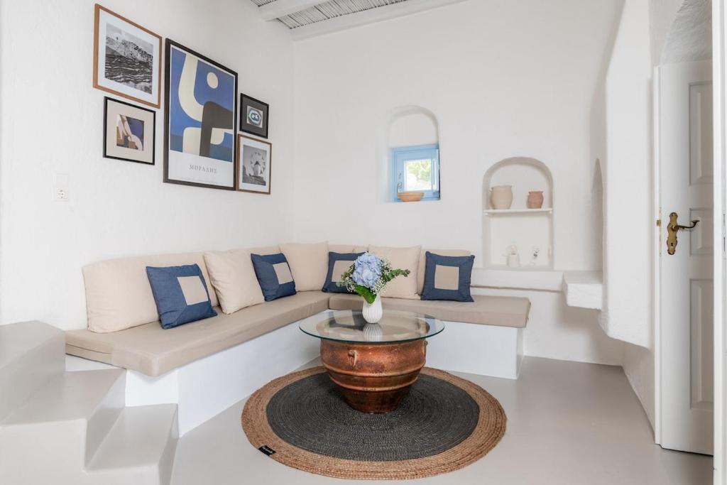 Posezení v ubytování Traditional Mykonos Village House