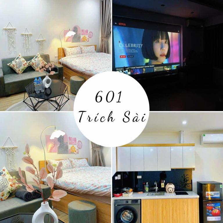 Kuchyň nebo kuchyňský kout v ubytování Phố Homestay, Apartment Ha Noi west Lake