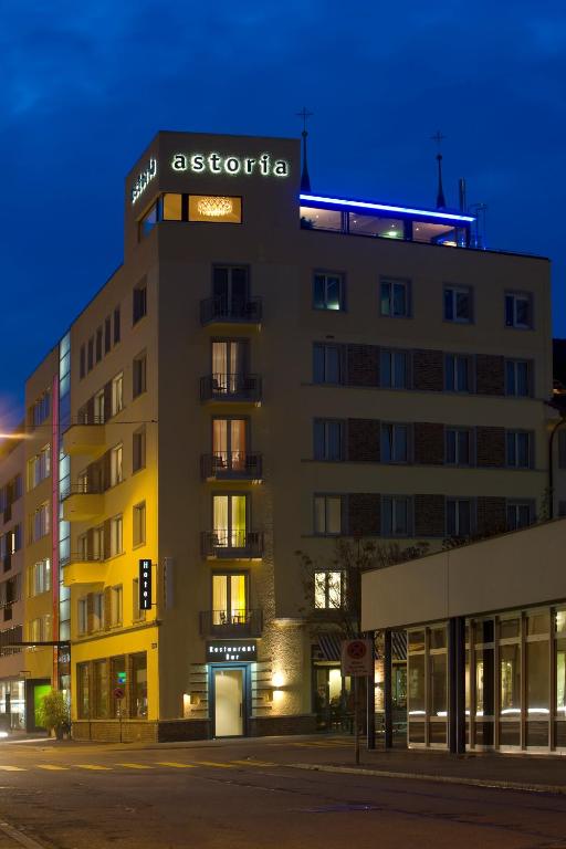 O edifício onde o hotel está situado