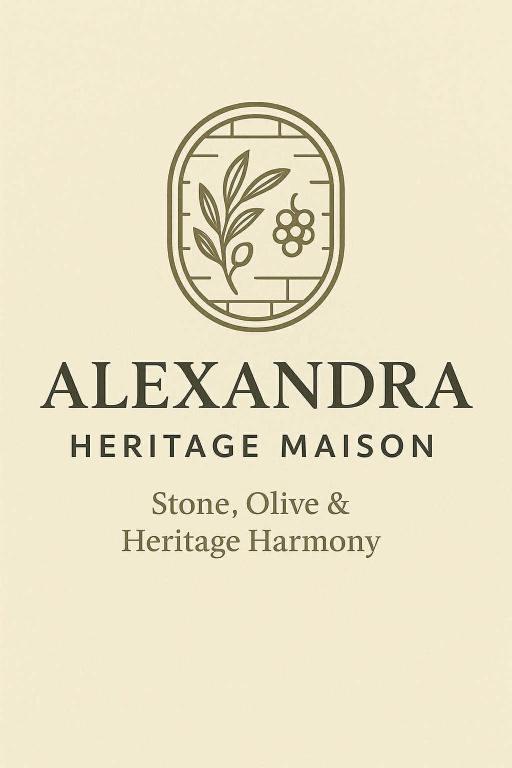 a logo for an alzheimer heritage museum at Alexandra Heritage Μaison in Archanes