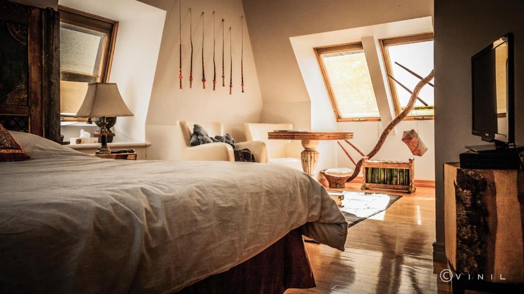 Postel nebo postele na pokoji v ubytování Villa Nao