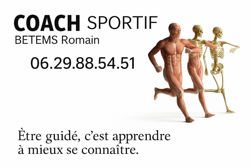 a poster of a man running with organs at Le Refuge Des Saisons 