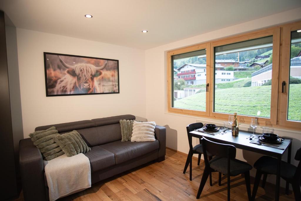 Χώρος καθιστικού στο Alpin Chalet