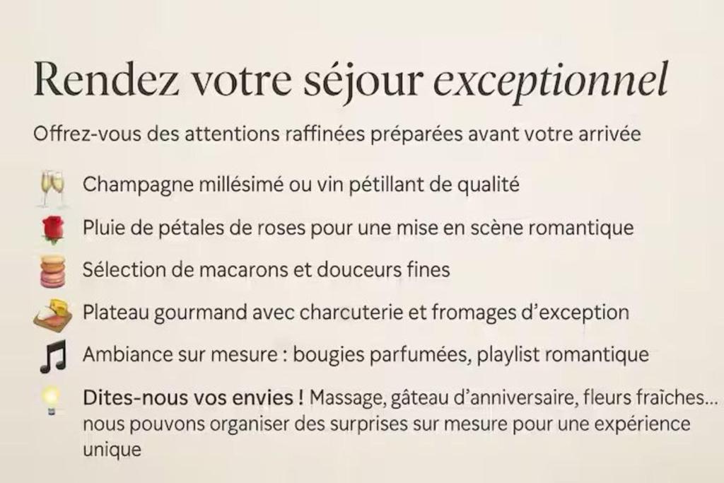a page of a document with a list of items at Charming studio 2 people Ainay district close to Bellecour in Lyon
