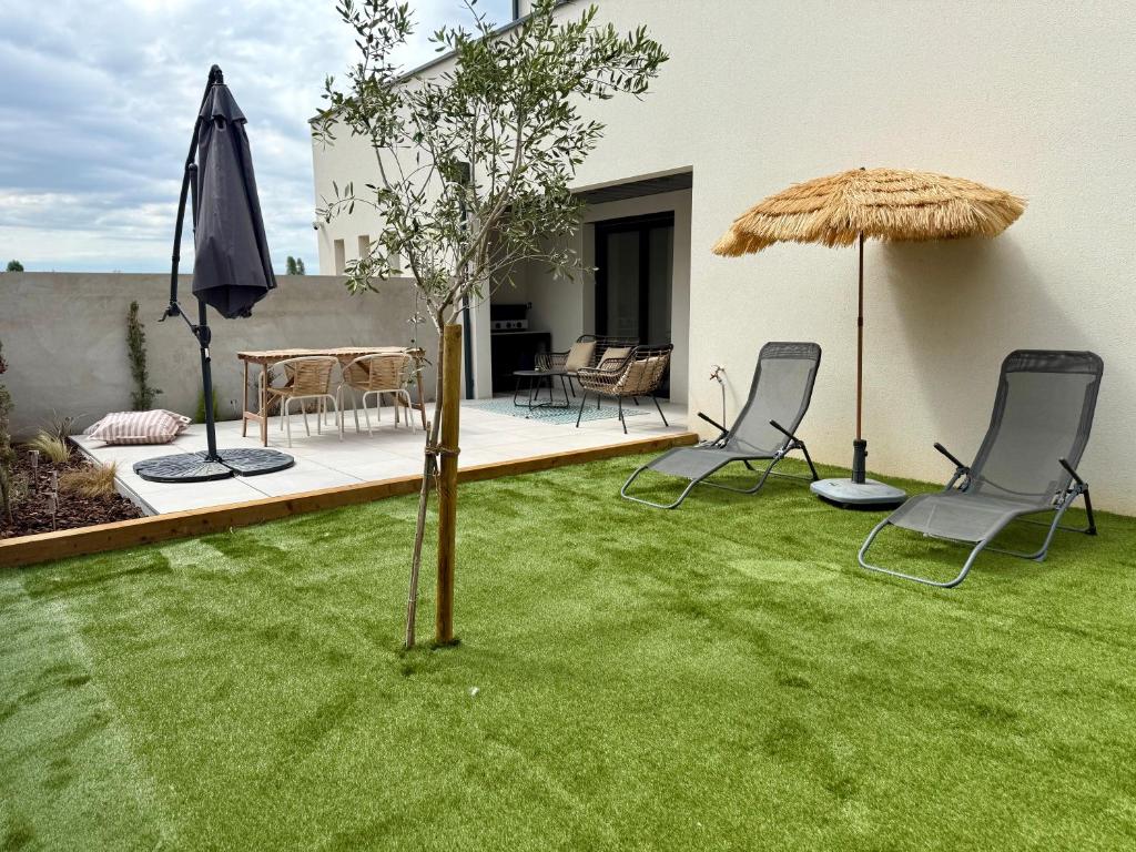 Zahrada ubytování Appartement en rez-de-jardin