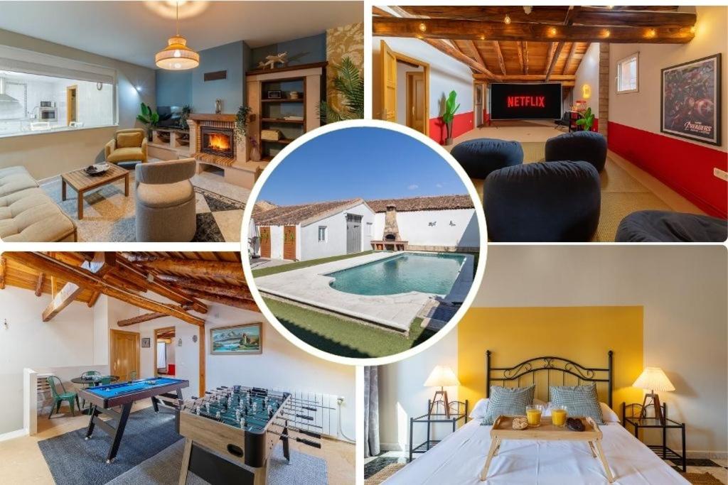 Posezení v ubytování Villa Familiar l Piscina I Cine l Bbq l Sala de Juegos I 6min Segovia I 50min Madrid I 17 px