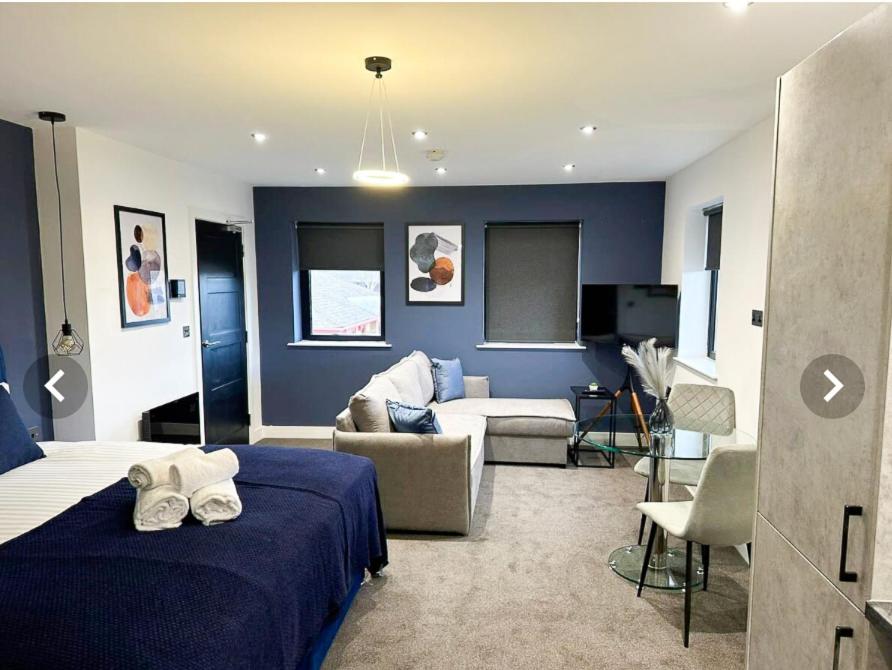 Posezení v ubytování The Aurelia Apartments XI - King Studio Apartment - FREE Parking