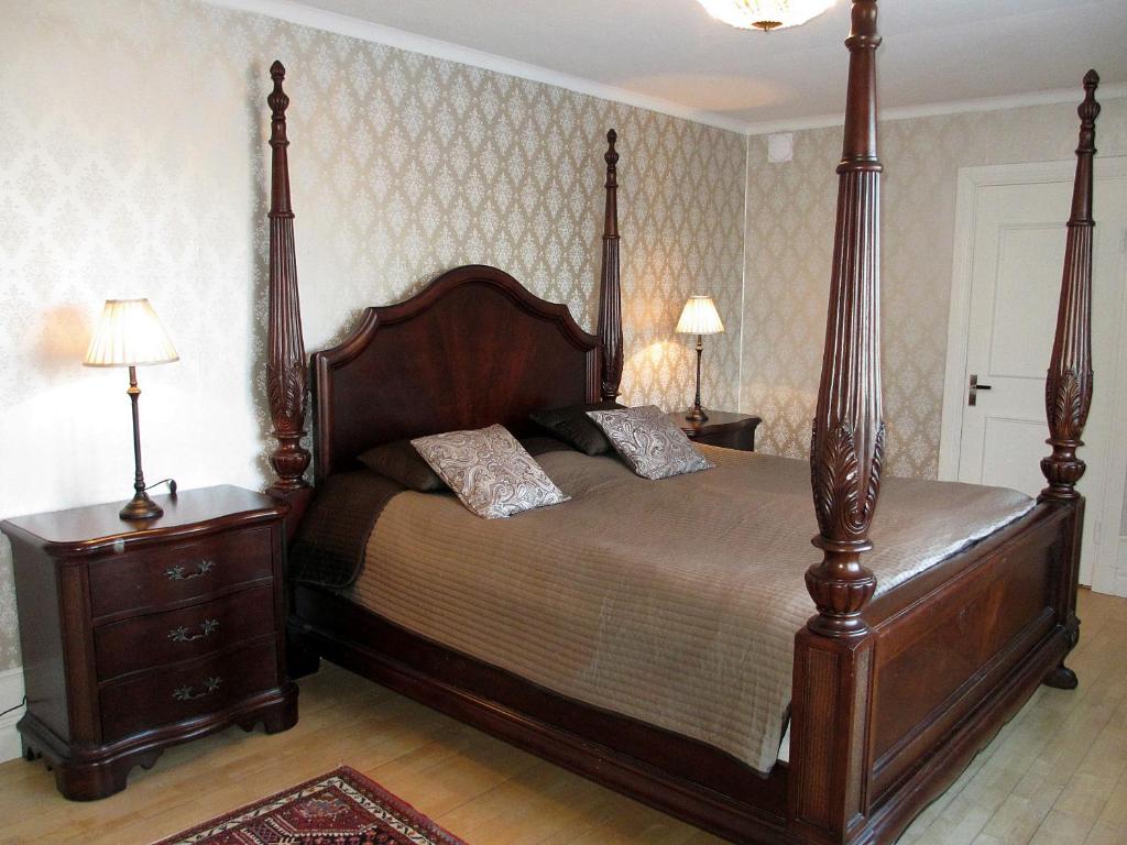 Säng eller sängar i ett rum på Villa Granvik