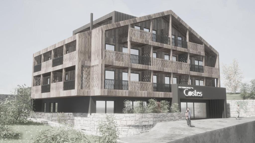 Budova, kde se aparthotel nachází