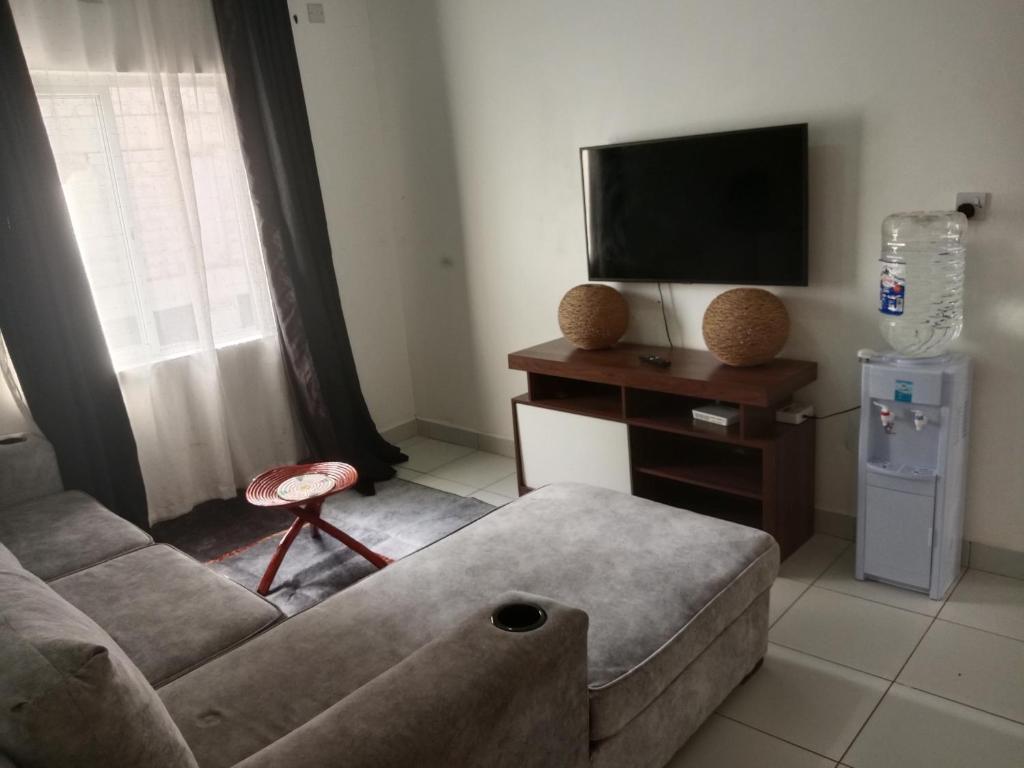 TV a/nebo společenská místnost v ubytování Buxton Point Kandy Classy Two Bedroom Apartment
