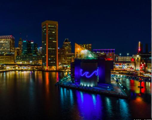 Γενική άποψη της πόλης Βαλτιμόρη ή θέα της πόλης από  αυτή η παραθεριστική κατοικία