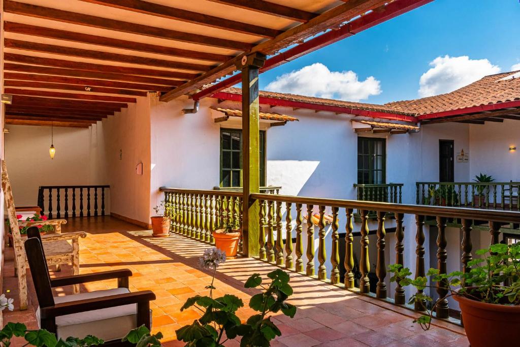 Balkón nebo terasa v ubytování La Xalca Hotel - Asociado Casa Andina