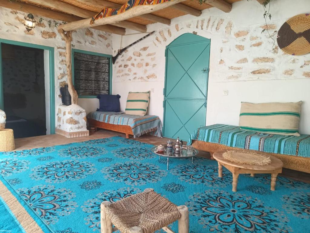 Posezení v ubytování Bergerie Imsouane