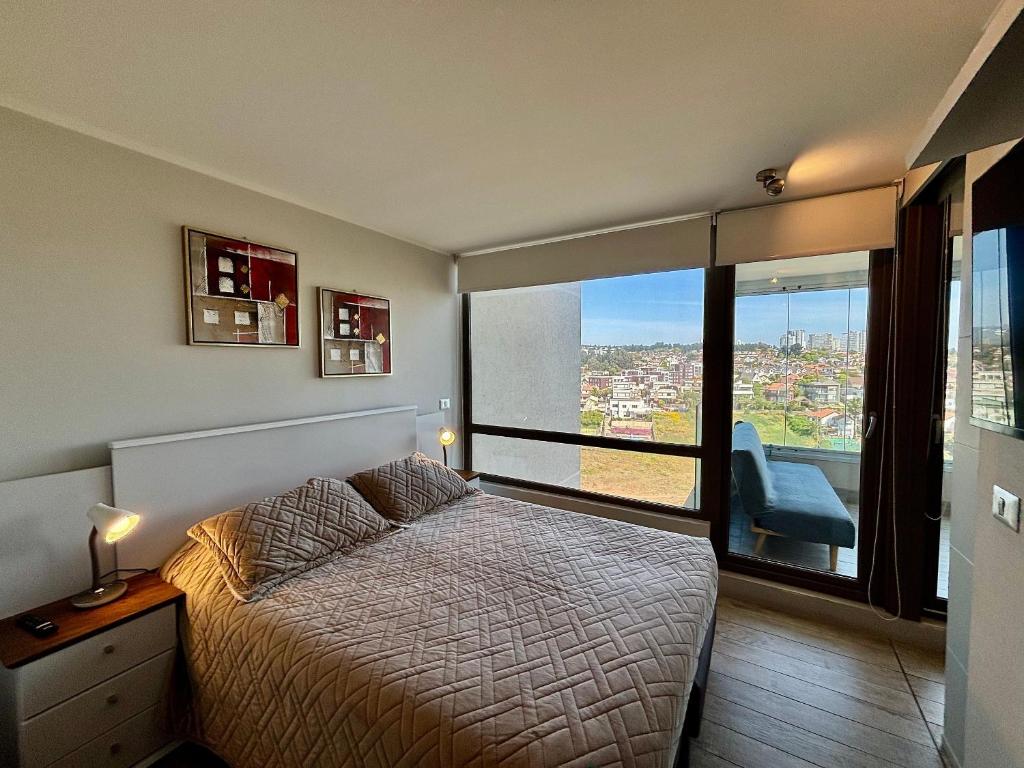 Postel nebo postele na pokoji v ubytování Precioso y Maravilloso depto en Montemar