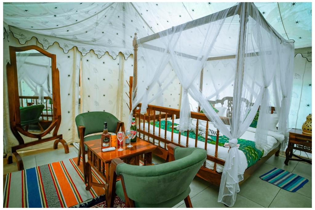 Posezení v ubytování Barna desert camp jaisalmer