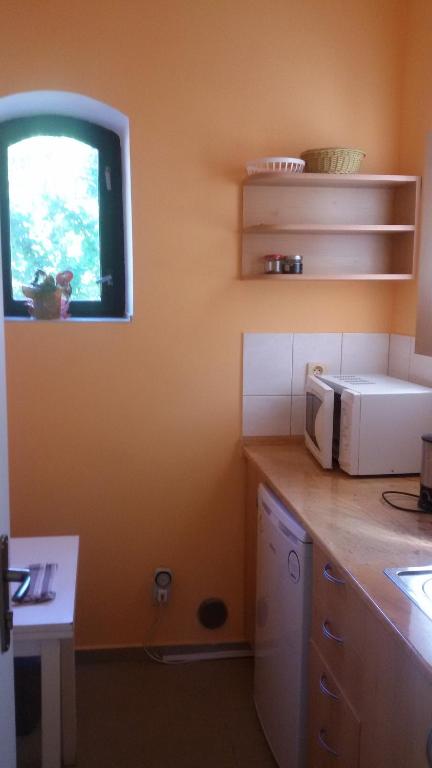 Kuchyň nebo kuchyňský kout v ubytování Pension.NO30