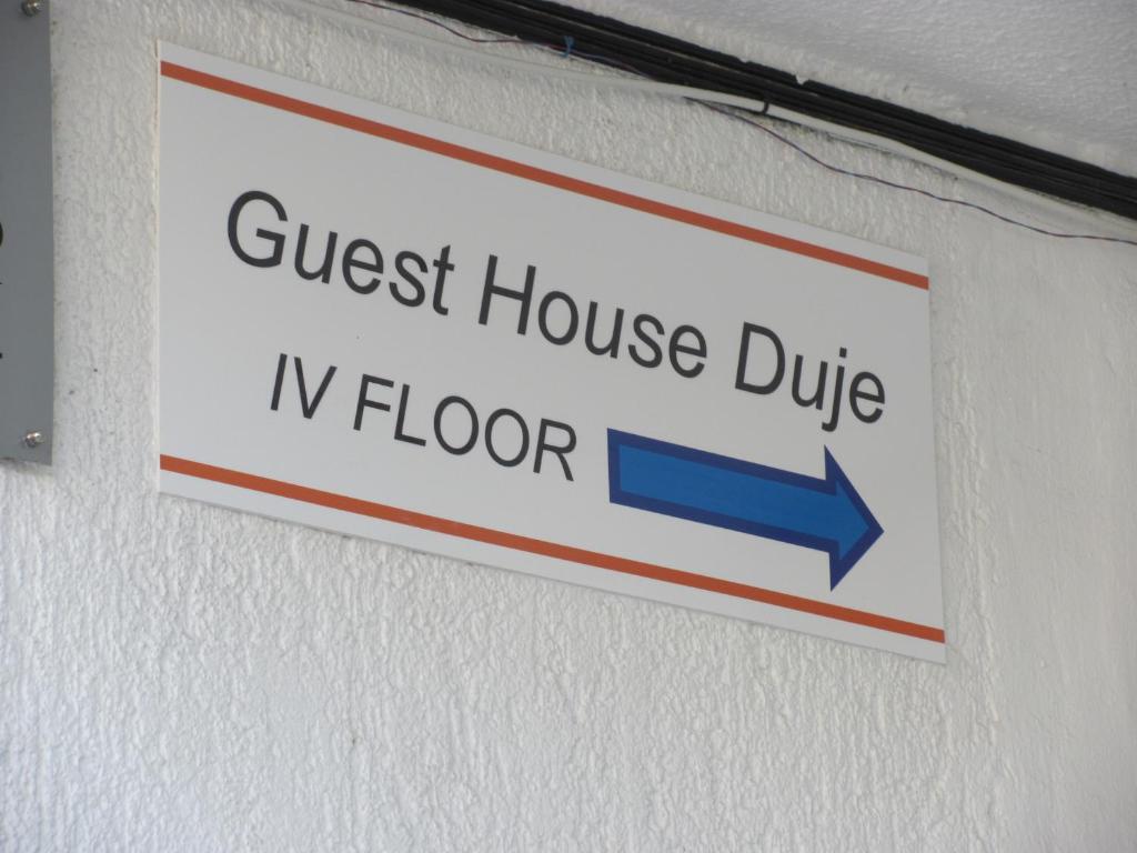 Certifikát, hodnocení, plakát nebo jiný dokument vystavený v ubytování Guest House Duje