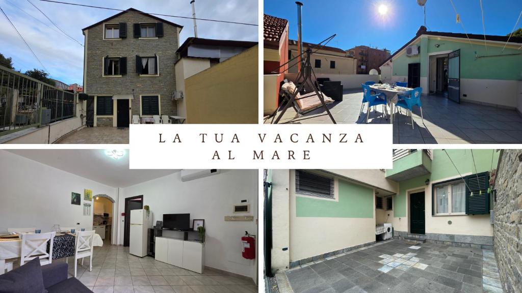 a collage of photos of a house at La tua Vacanza al Mare in Borghetto Santo Spirito