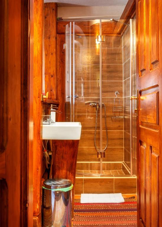 A bathroom at Penzion Barborka