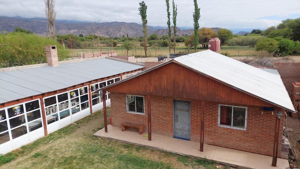 an overhead view of a building with a white roof at El Cerrito del Valle in Santa María
