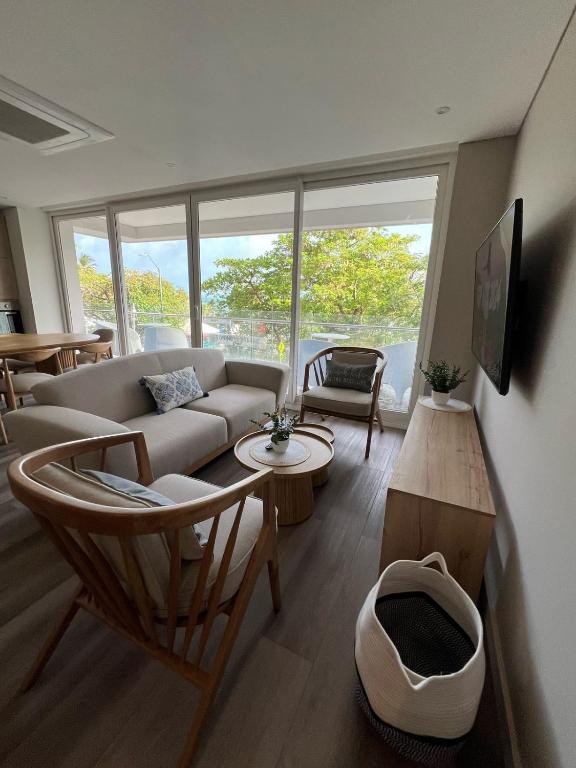 Posezení v ubytování Apartamento Adalmar 201