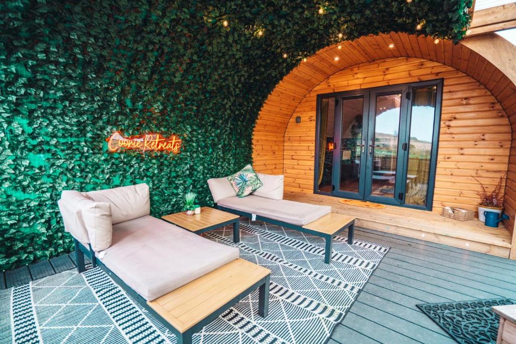 Coorie Retreats Luxury Geo Domes and Cabins with Private Hot Tubs Cinema Firepit and More - Habitación Doble Con Baño Privado