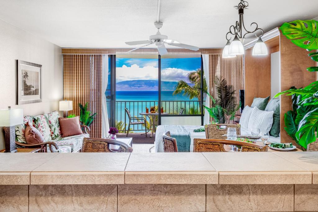 Et opholdsområde på Valley Isle Resort Unit 802