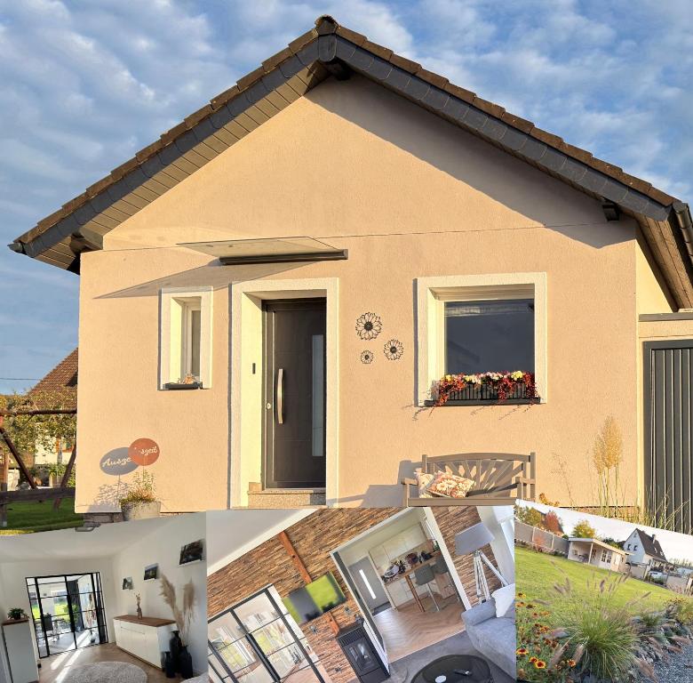 a picture of a house with a window at Ferienhaus Auszeit im Windecker Ländchen in Windeck