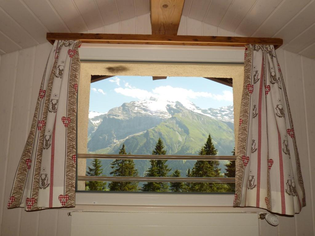 Nespecifikovaný výhled na hory nebo výhled na hory při pohledu z hostelu