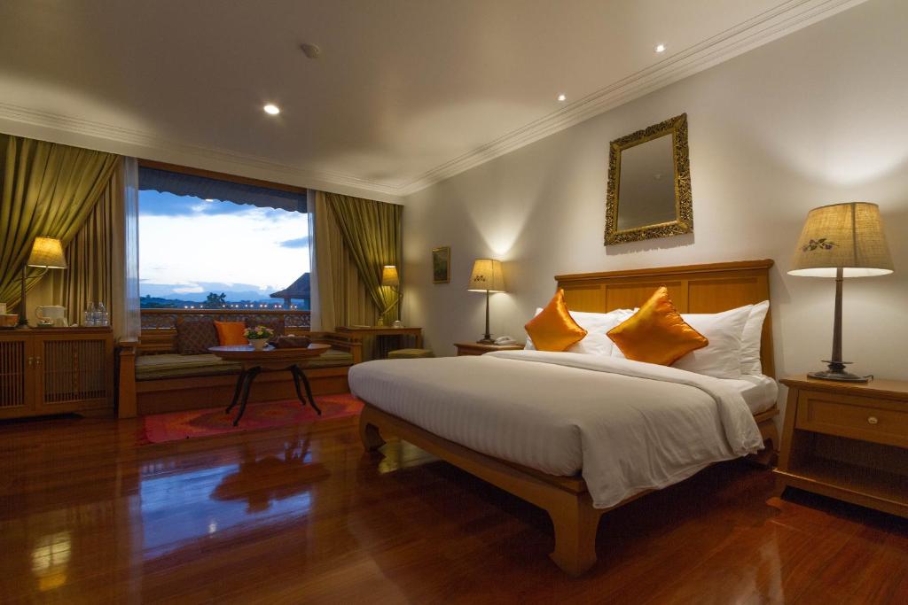 Cama o camas de una habitación en The Imperial River House Resort, Chiang Rai