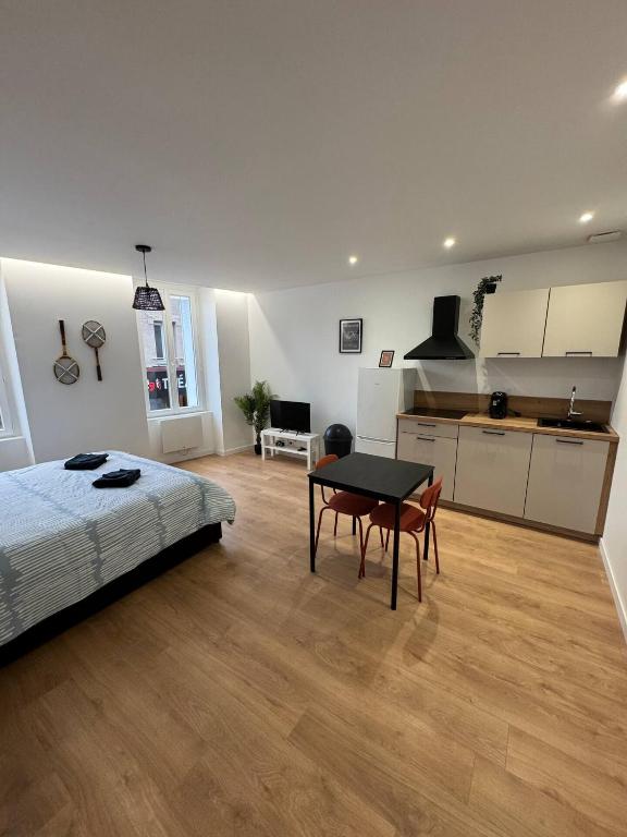 Η κουζίνα ή μικρή κουζίνα στο Studio neuf et élégant au centre de Vierzon