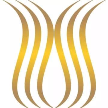 a drawing of two yellow stripes on a white background at BLK villa-Don's Place - Bliss Lavish Kandy in Kandy