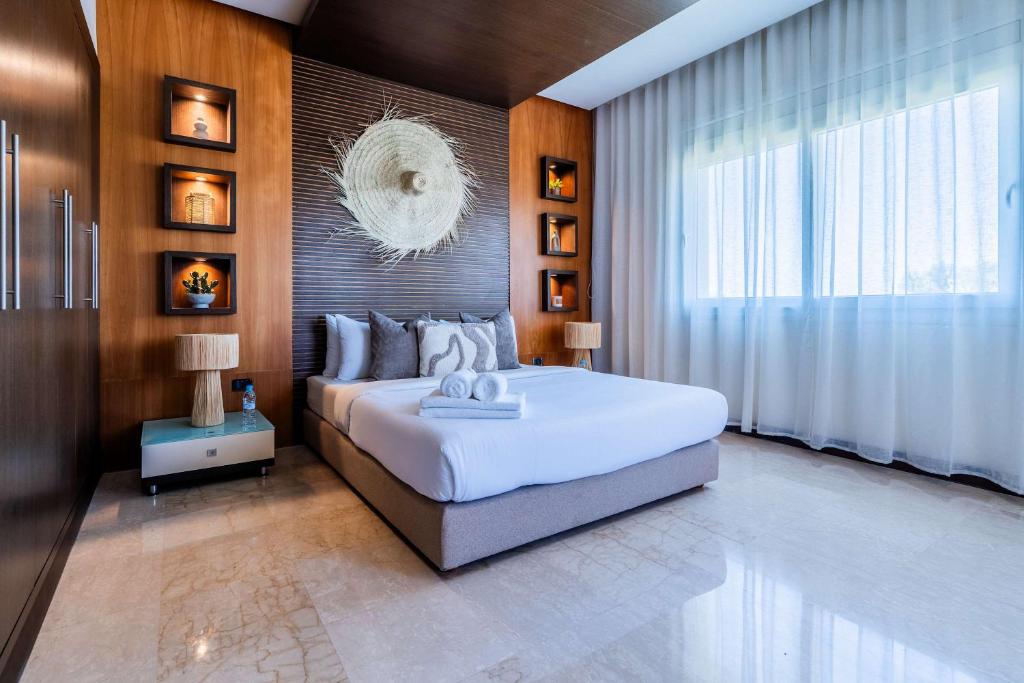 Ένα ή περισσότερα κρεβάτια σε δωμάτιο στο Exceptional Penthouse Private Terrace & Pool