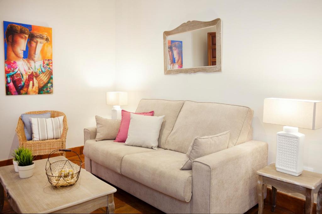 Posezení v ubytování Apartamentos Casa del Aceite