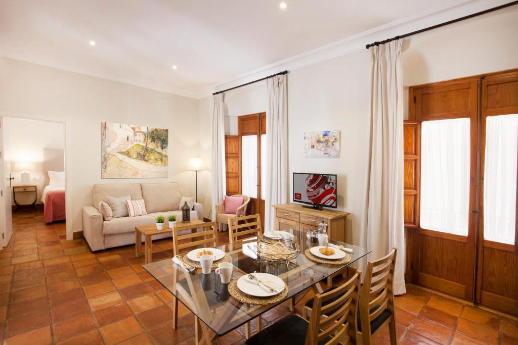 Posezení v ubytování Apartamentos Casa del Aceite