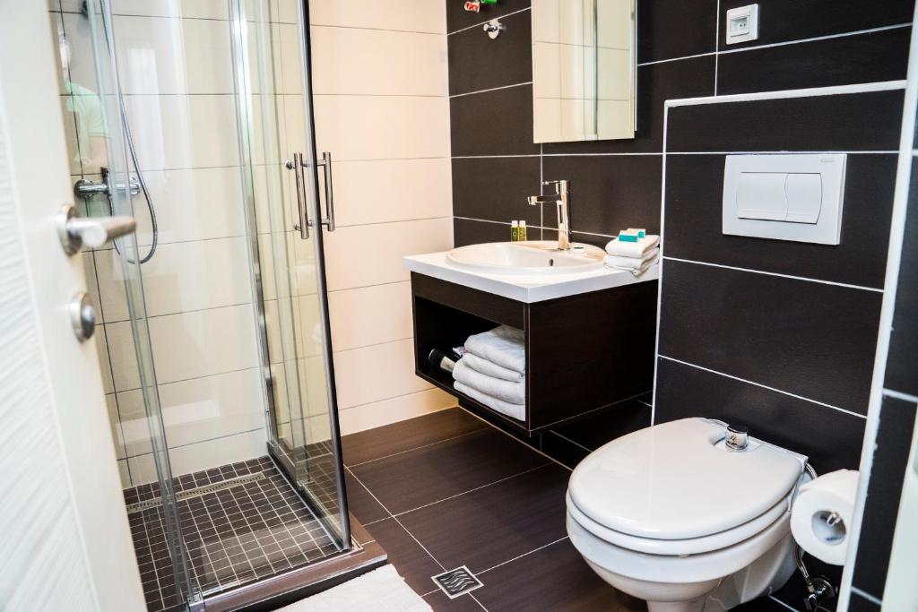 Koupelna v ubytování Hotel Kapetanovina