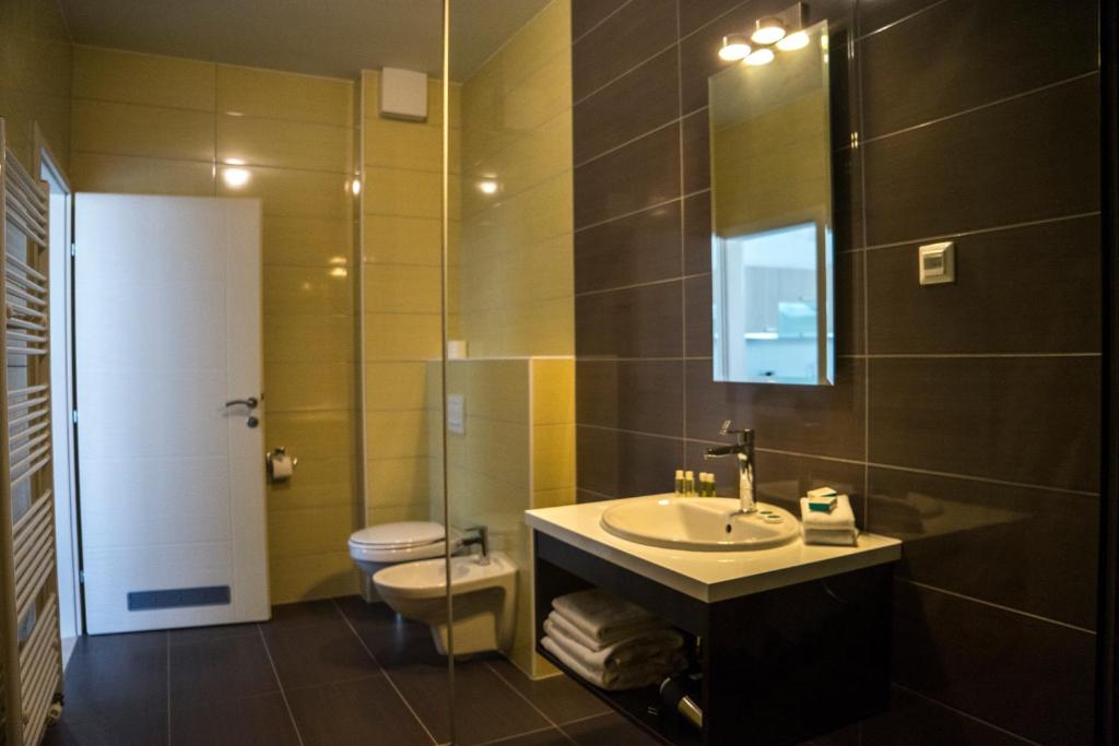 Koupelna v ubytování Hotel Kapetanovina